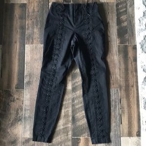 Goth punk ALC Kerrigan lace up skinny jeans Sz 2